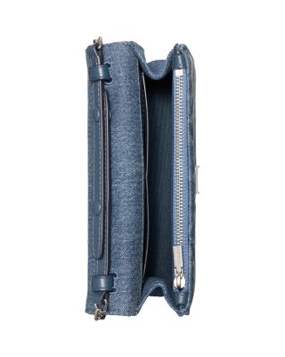 Kira Mini Diamond Quilt Denim Crossbody Bag