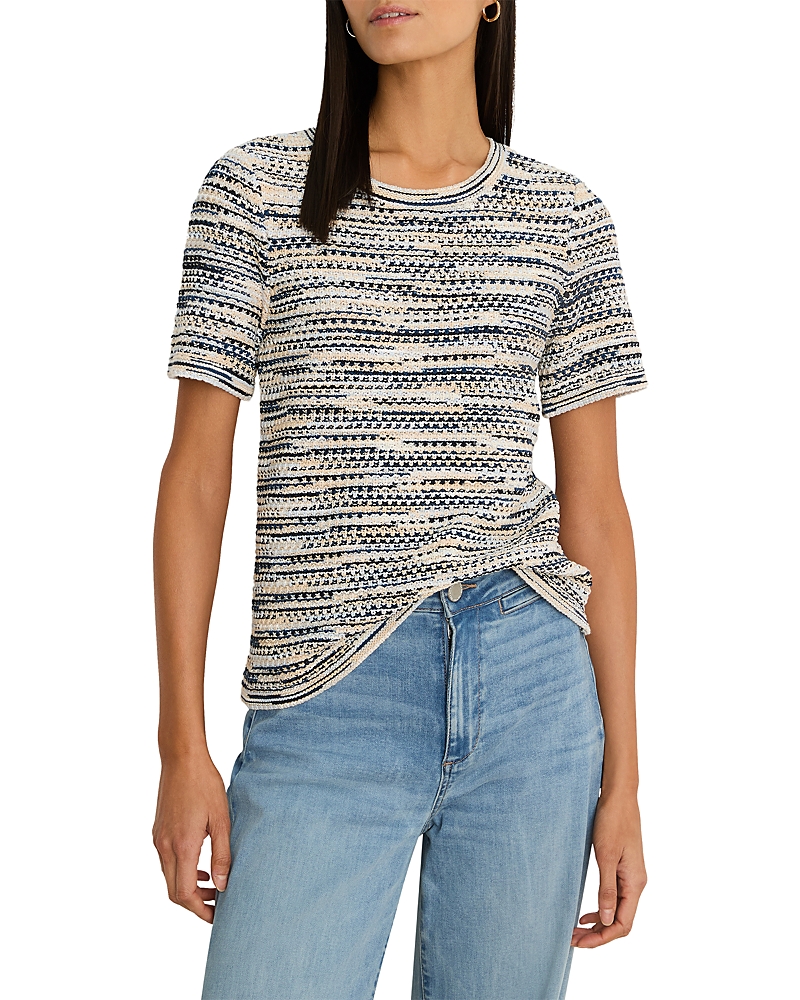 Nic+zoe Spacedye Tuck Stitch Sweater Tee