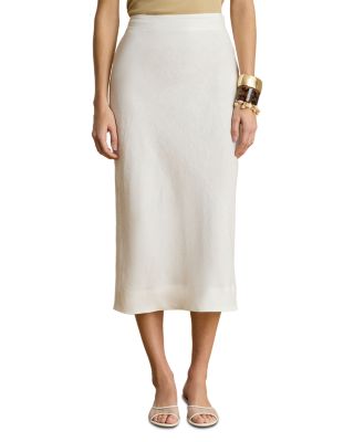 Linen Midi Pencil Skirt