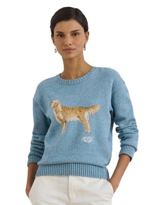 Intarsia Knit Golden Retriever Sweater
