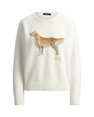Intarsia Knit Golden Retriever Sweater