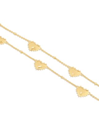 Heart Station Necklace, 19.5"