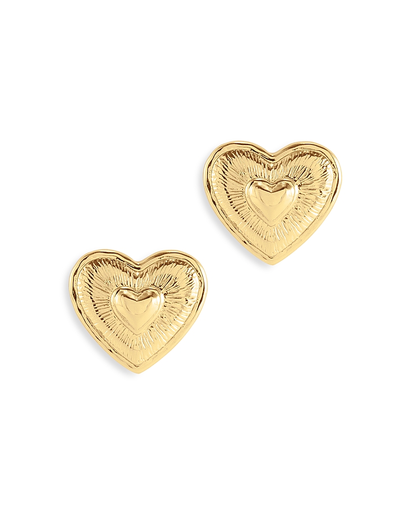 Anabel Aram Heart Radiant Stud Earrings
