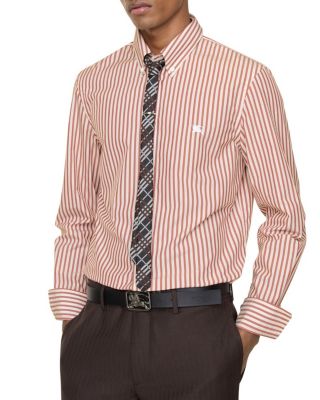  Slim Fit Striped Cotton Shirt
