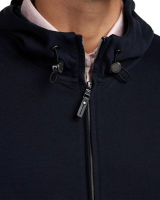 Journey Cotton & Silk Blend Zip Hoodie