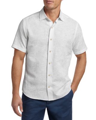 Linen Cotton Paisley Short Sleeve Shirt