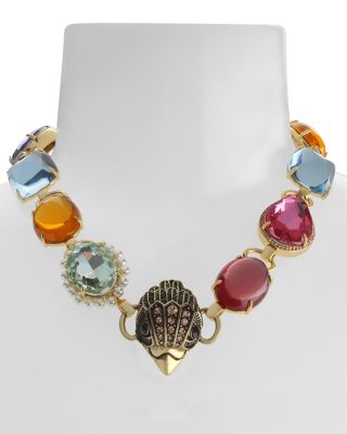 Candy Gemstone Signature Eagle Collar Necklace, 17-19"