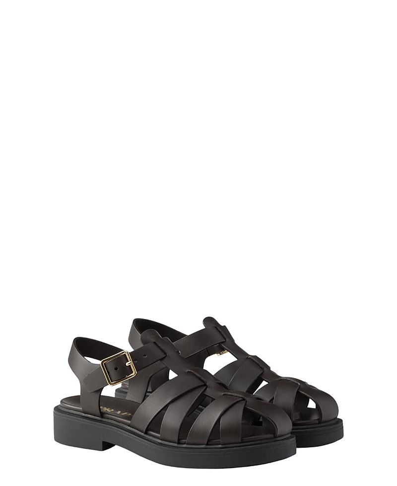 Prada Women's Leather Fisherman's Sandals