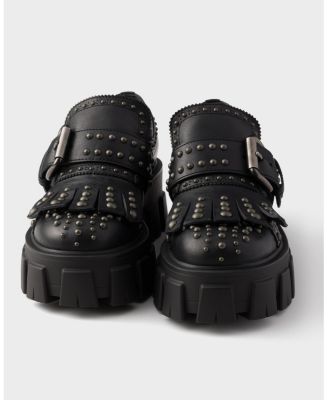  Women's Monolith Studded Leather Loafers