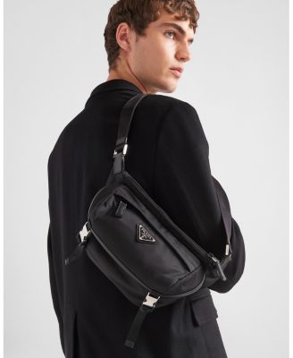 Re-Nylon and Saffiano Leather Shoulder Bag