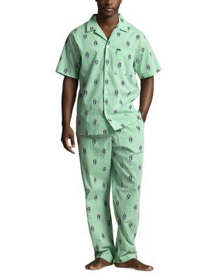 Printed Woven Bear Print Short Sleeve PJ Top