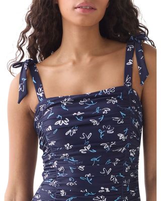 Shirred One Piece Swimsuit