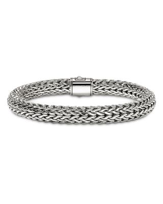 Sterling Silver Icon Woven Chain Link Bracelet, 7.5mm