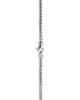 Sterling Silver Chain Box Link Necklace, 18"