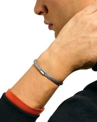 Sterling Silver Icon Woven Link Bracelet, 6.5mm