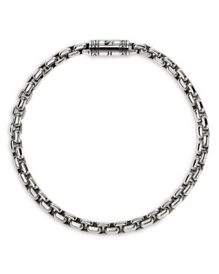 Sterling Silver Chain Box Link Bracelet