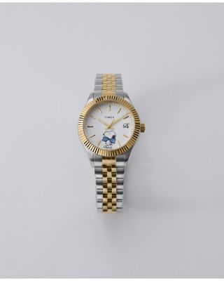 x Peanuts&reg; Legacy Bowtie Stainless Steel Bracelet Watch, 34mm