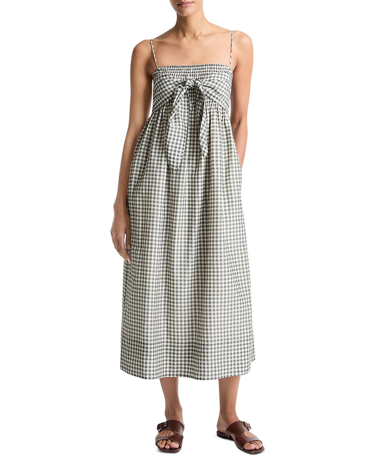 Vince Smocked Midi Dress