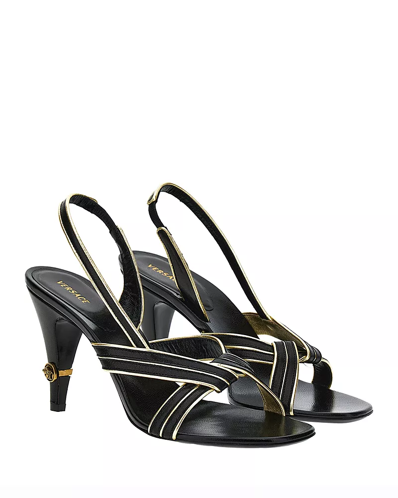 Versace Women's Leather Slingback Sandals