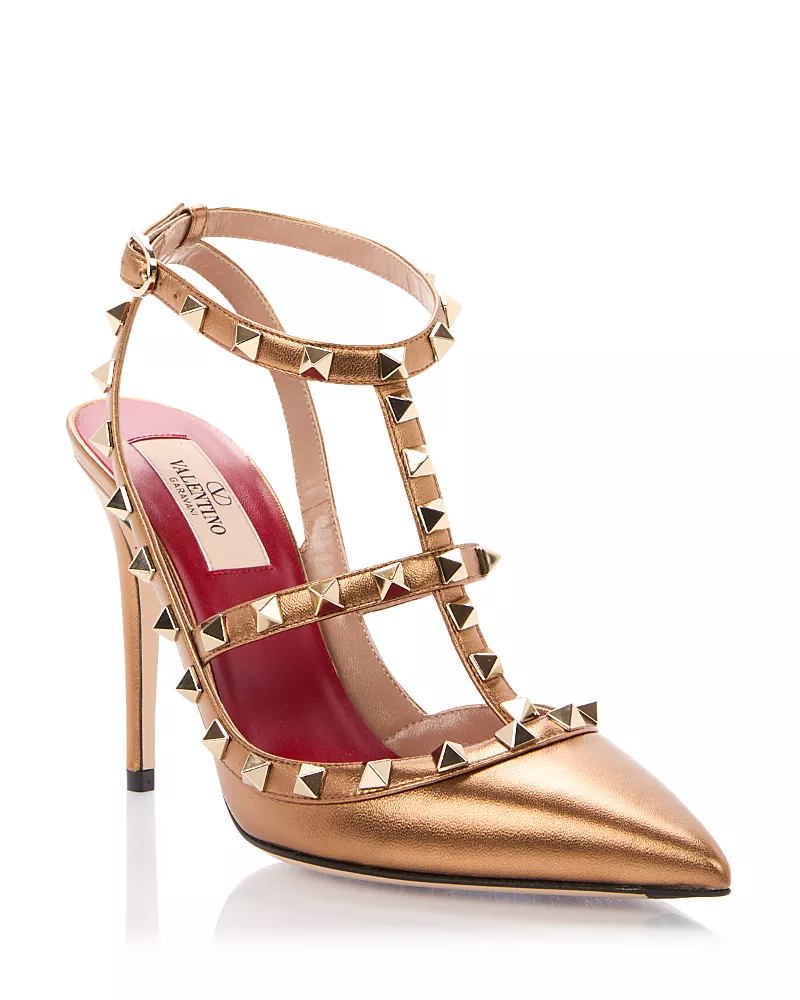 Valentino Garavani Women's Strappy Studded Pumps