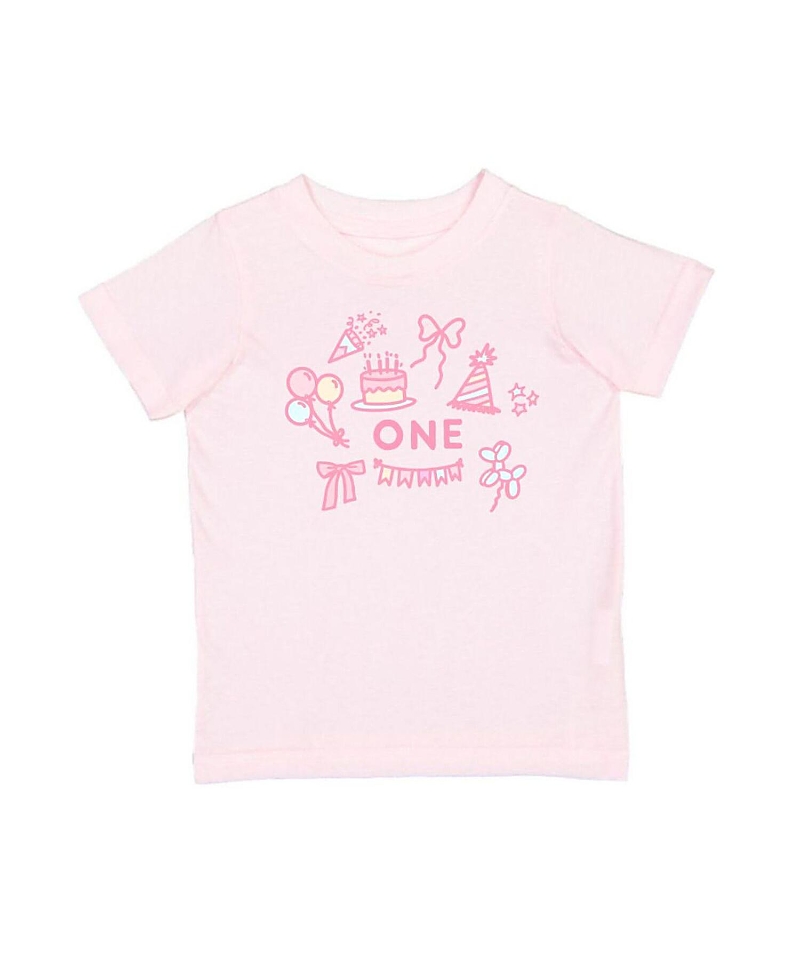Sweet Wink Girls' 1st Birthday Icon Short Sleeve T-Shirt - Baby