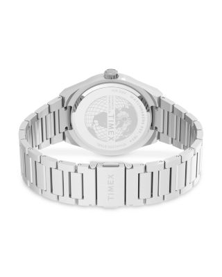 Q Timex&reg; Continental Day & Date Stainless Steel Bracelet Watch, 39mm