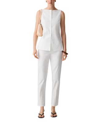 Boat Neck Sleeveless Top