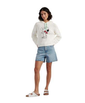  Women's Cotton Snoopy Crochet Hoodie