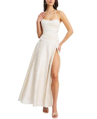  Raegan Jacquard Ruched Maxi Dress