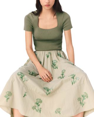 Embroidered Technical Skirt