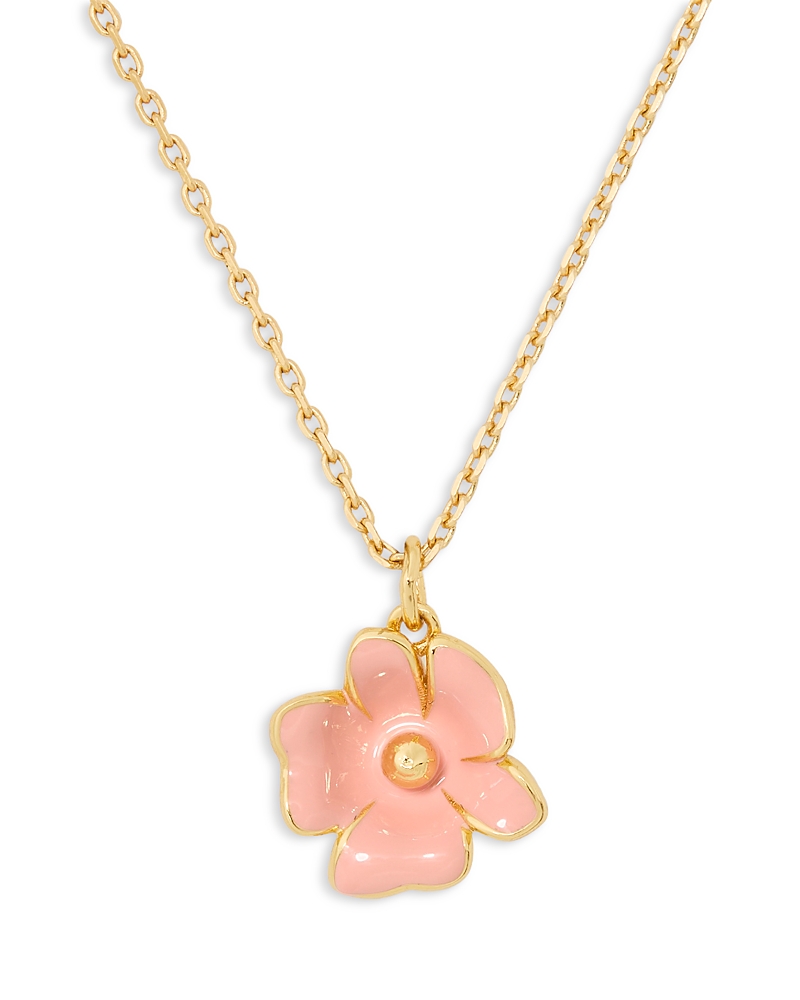 kate spade new york Golden Bloom Flower Pendant Necklace, 16