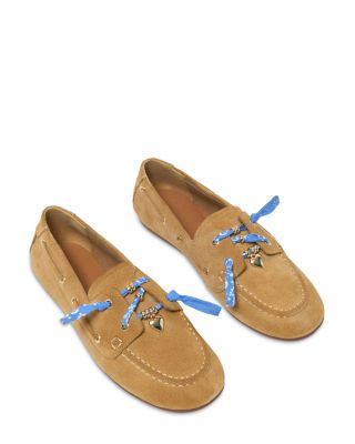Women's Suede Boat Shoe Loafers