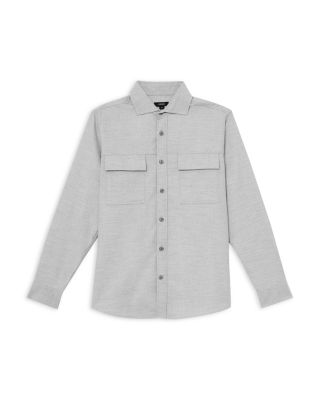 Regular Fit Grey Pocket Shirt
