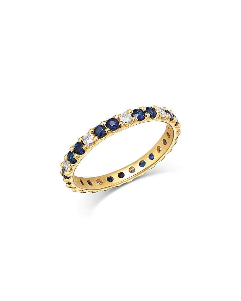 Bloomingdale's Fine Collection Precious Gemstone & Diamond Eternity Band in 14K Yellow Gold · 7