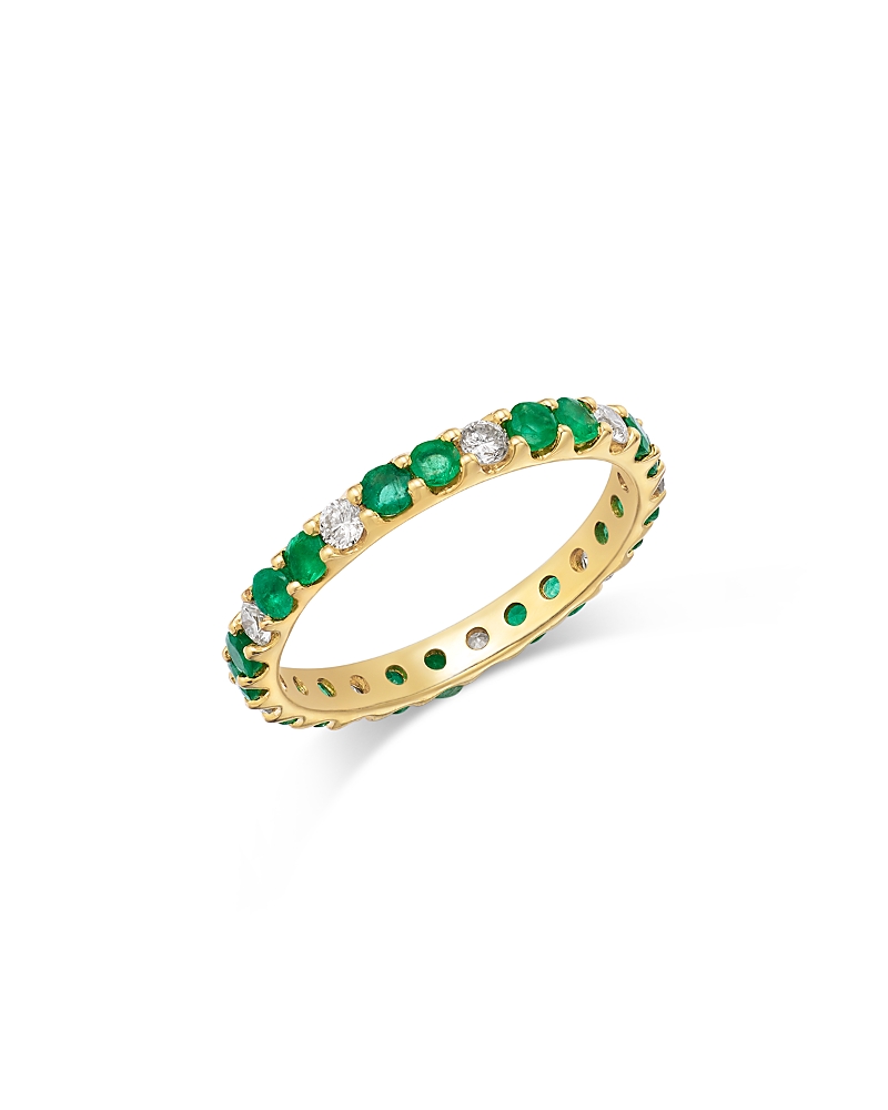 Bloomingdale's Fine Collection Precious Gemstone & Diamond Eternity Band in 14K Yellow Gold