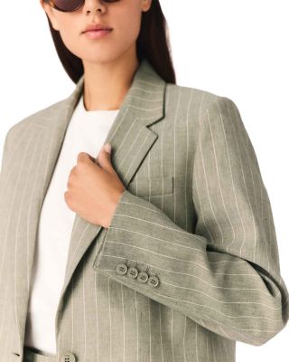 Pinstriped Suit Jacket