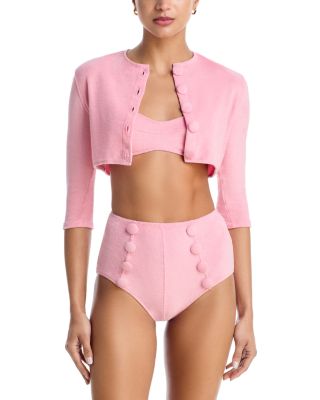 Lisa Marie Fernandez Cropped Cover-Up Cardigan