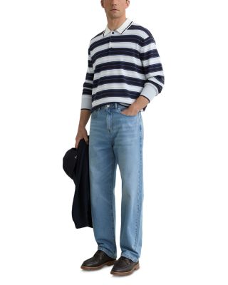 Relaxed Fit Stripe Polo Shirt