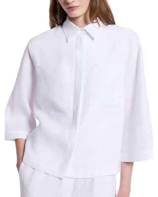 Boxy Leaf Collar Shirt