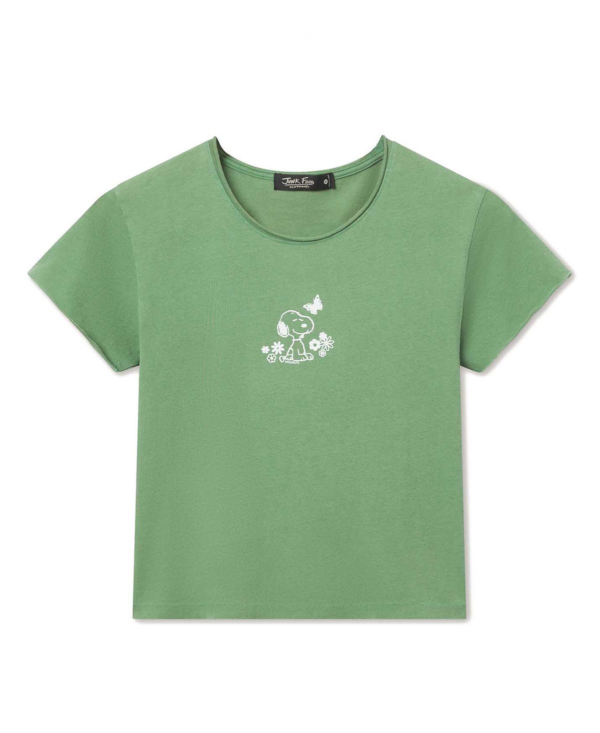 Junk Food Clothing Women's Snoopy Flowers Vintage Baby Tee