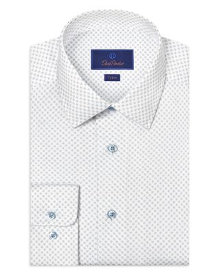 Trim Fit Neat Print Dress Shirt