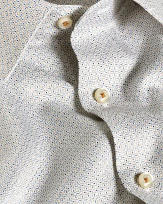 Trim Fit Geometric Print Dress Shirt