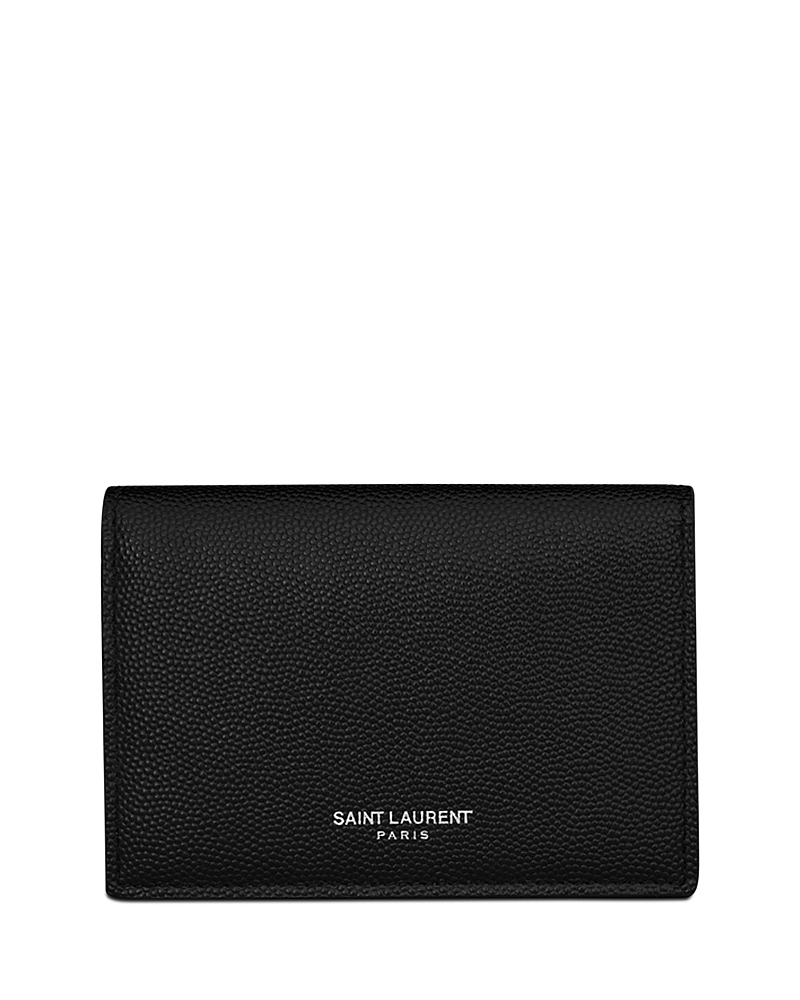 Saint Laurent Paris Business Card Holder With Flap · One Size