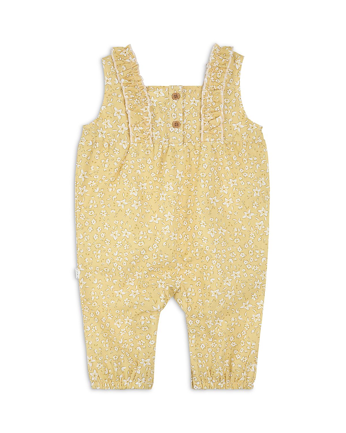 Firsts by petit lem Girls' Daffodil Print Woven Romper - Baby