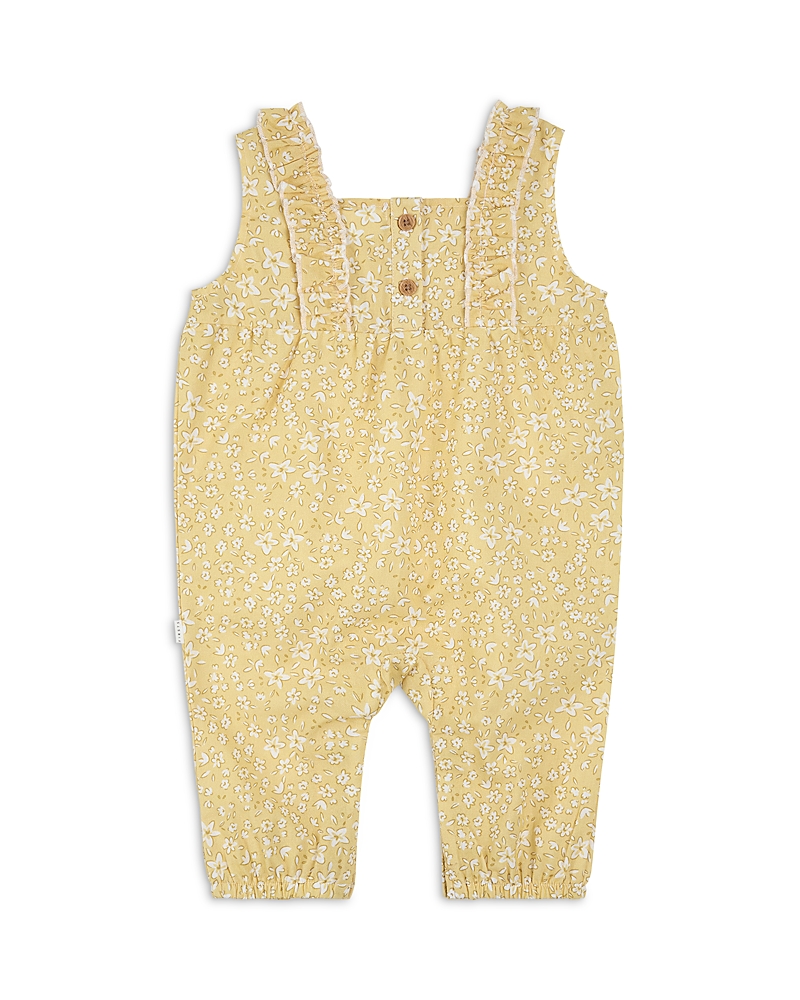 Firsts by petit lem Girls' Daffodil Print Woven Romper - Baby
