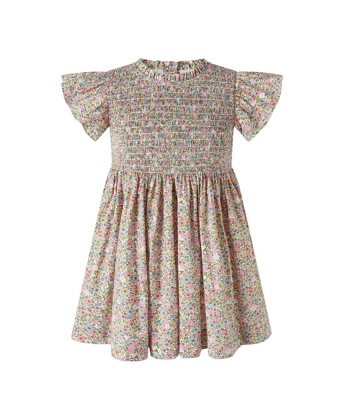 Rachel Riley Girls' Floral Ruched Dress - Little Kid, Big Kid