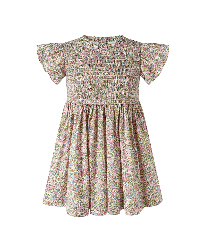 Rachel Riley Girls' Floral Ruched Dress - Little Kid, Big Kid