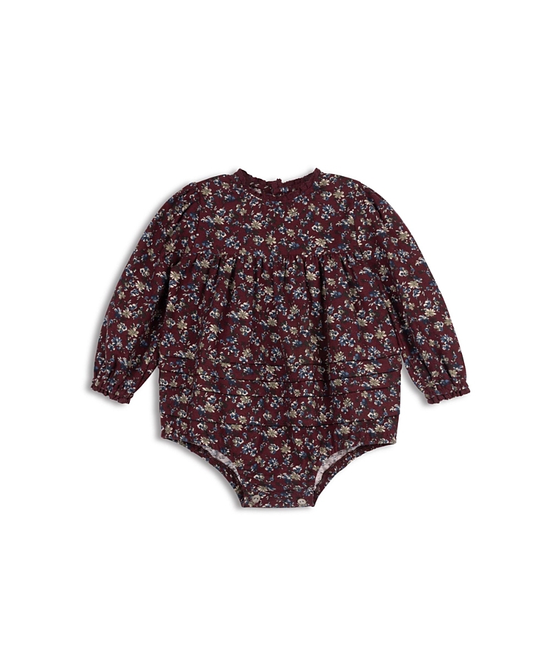 Ely's & Co. Girls' Brushed Floral Dress Collection Romper - Baby, Little Kid