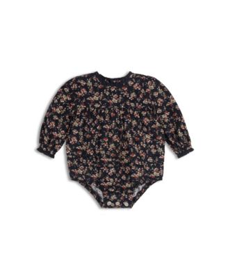 Ely's & Co. Girls' Brushed Floral Dress Collection Romper - Baby, Little Kid