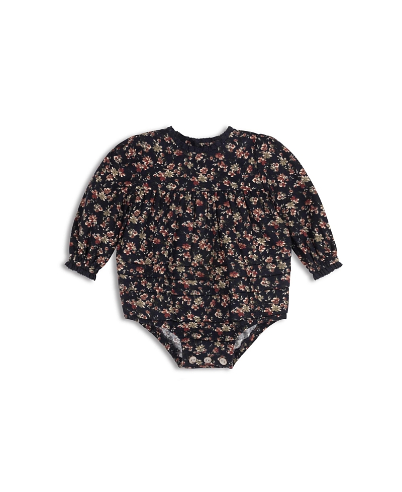 Ely's & Co. Girls' Brushed Floral Dress Collection Romper - Baby, Little Kid